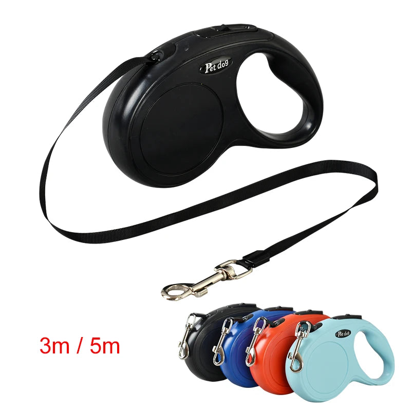 3M 5M Automatic Retractable Pet Leash for Small Medium Dogs Durable Nylon Cat Lead Extend Puppy Walking Running Traction Rope