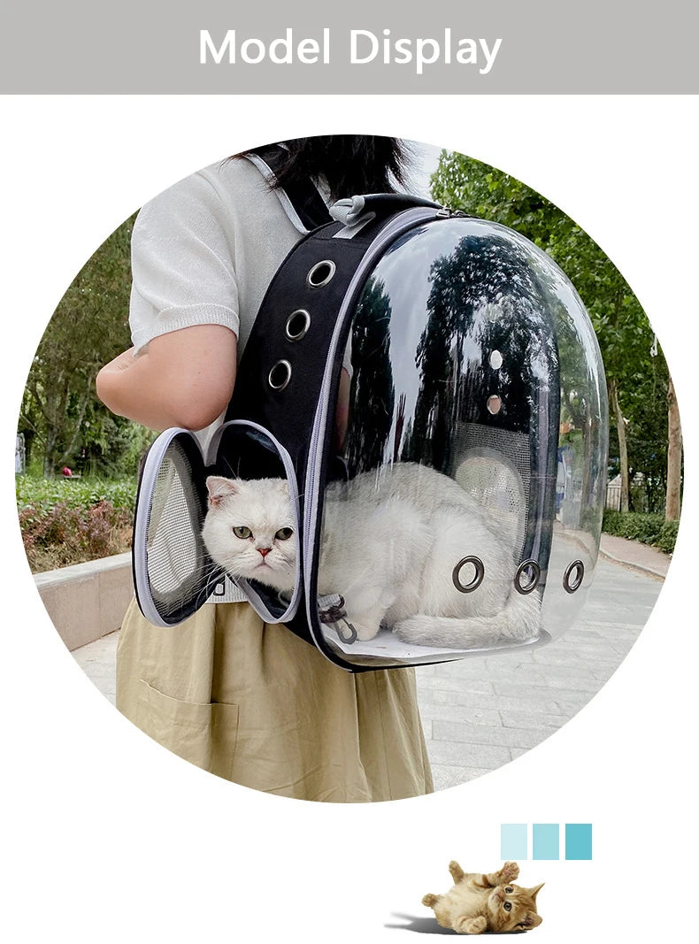 Breathable Portable Transparent Backpack Puppy Dog Capsule Bags