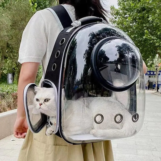 Pet Cat Carrying Bag Space Pet Backpacks Breathable Portable Transparent Backpack Puppy Dog Transport Carrier Space Capsule Bags